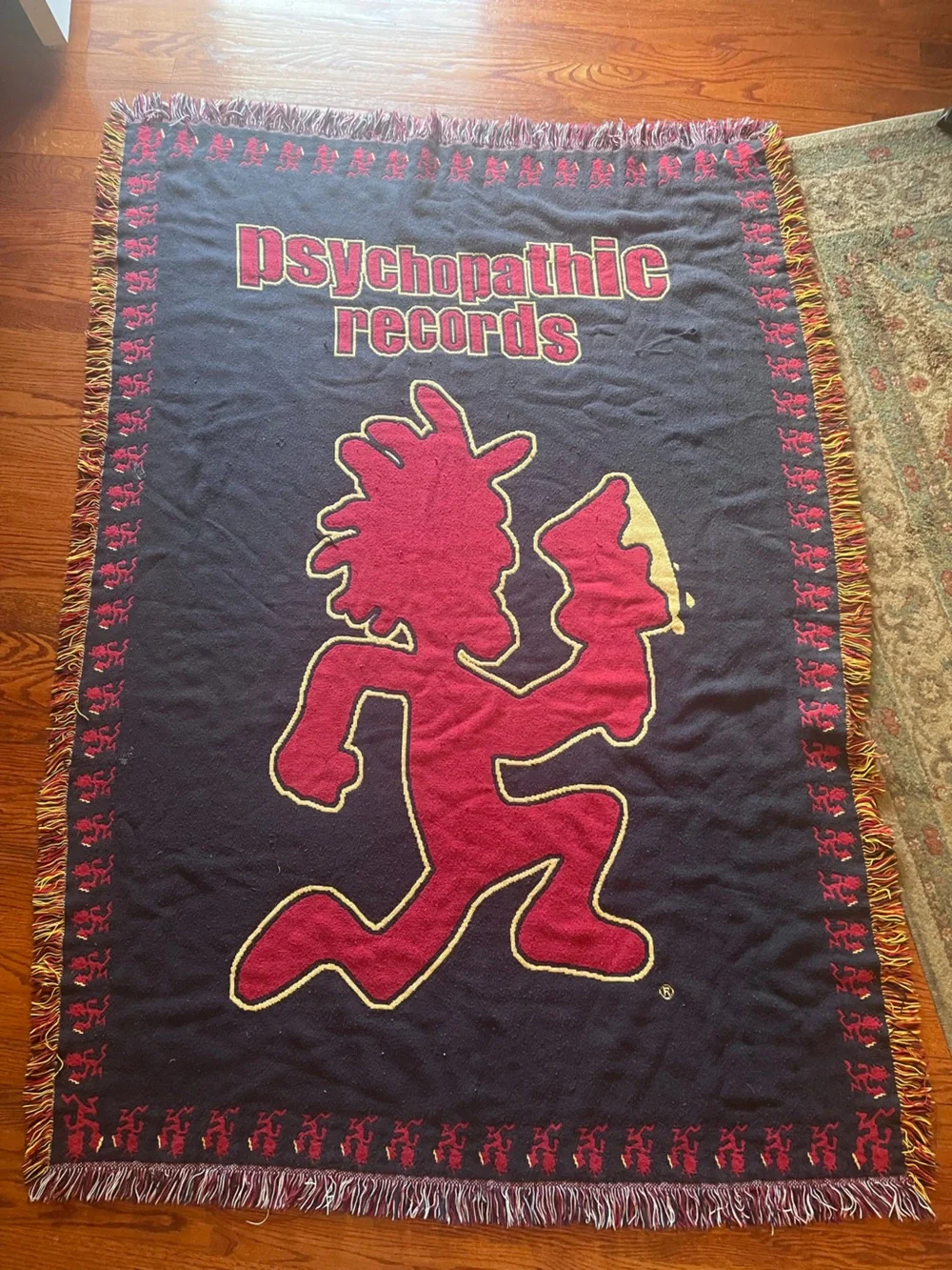 Insane Clown Posse Juggling Red and Black Woven Throw Blanket